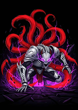 Armored Monster with Red Tails