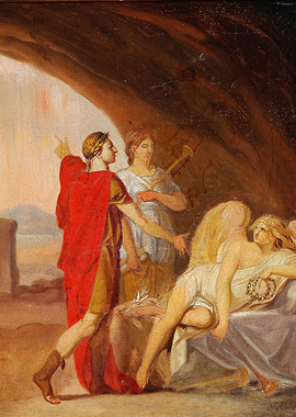 Classical Scene with Figures in Cave
