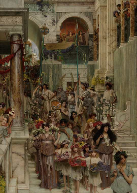 A Classical Procession Painting
