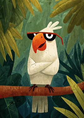 Cool Cockatoo in Jungle