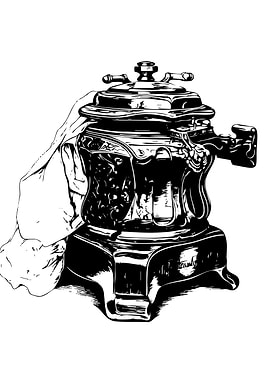 Antique Samovar Illustration