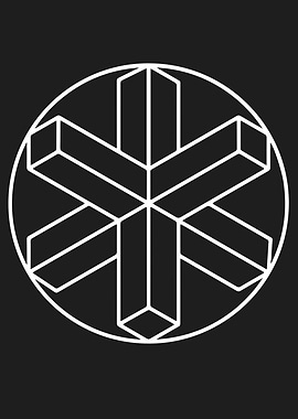 Geometric Snowflake Illusion Crop Circle