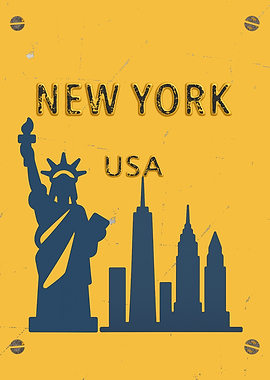 New York City Skyline Poster NYC