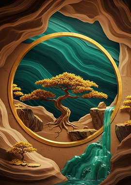 Golden Circle Bonsai and Waterfall