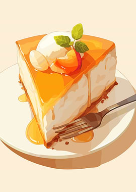 Delicious Cheesecake Slice with Toppings