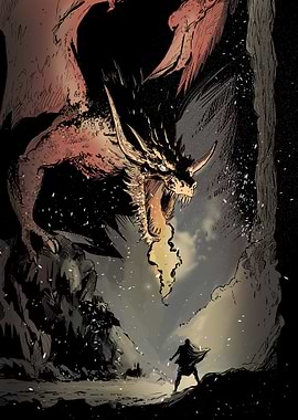 Dragon and Warrior Comic Art