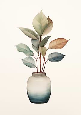 Plant in Vase Illustration