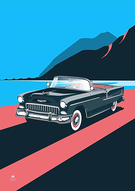 Bel Air Classic Car Illustration
