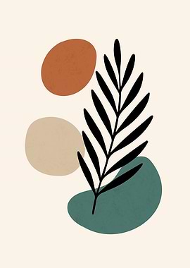 Abstract Leaf and Shapes Art