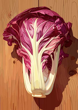 Radicchio on Wood