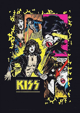 KISS Band Comic Art