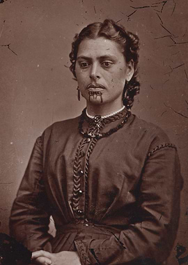 Vintage Portrait of Maori Woman