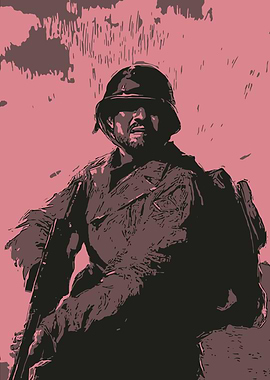 Soldier in Combat, Graphic Style
