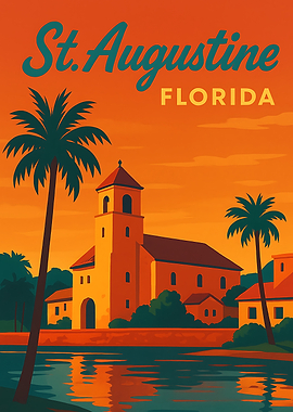 St. Augustine Florida Travel Poster