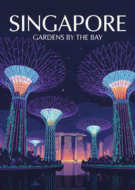 Singapore Gardens by the Bay Illustration