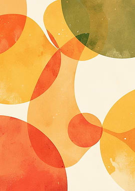 Abstract Watercolor Circles