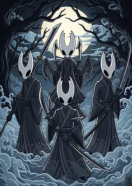 Hollow Knight Samurai Moonlight