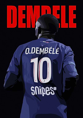 Ousmane Dembélé Soccer Poster