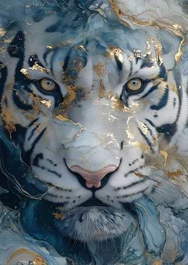 Abstract Tiger Portrait