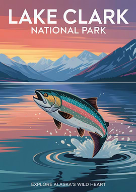 Lake Clark National Park Poster Art