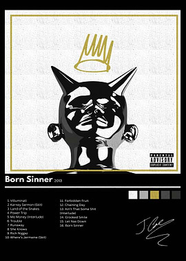 J. Cole - Born Sinner Album Cover