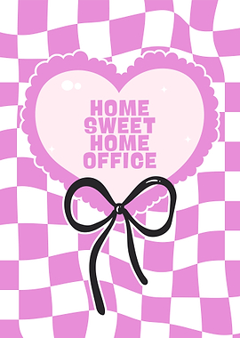 Home Sweet Home Office Pink Aesthetic