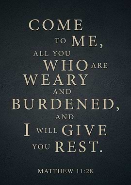 Matthew 11:28 Scripture Art