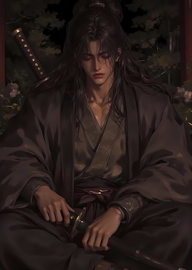 Samurai Warrior in Contemplation