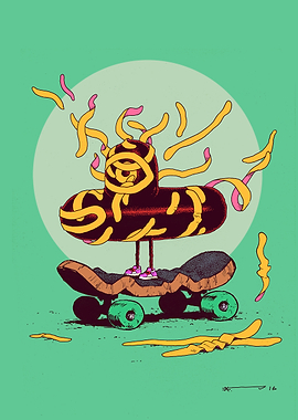 Happy Skateboard Mamba