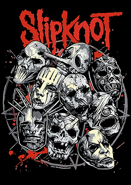 Slipknot Masks Graphic Art