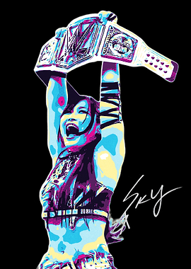 Iyo Sky WWE Champion Pop Art