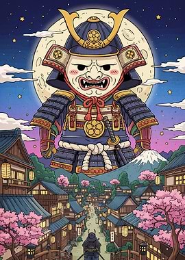 Samurai Warrior Japanese Town