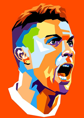 Cristiano Ronaldo Pop Art Portrait