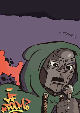MF DOOM Cartoon Illustration