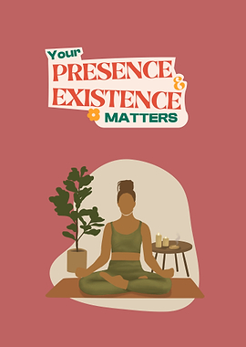 Yoga and Affirmation Art Print