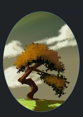 Stylized Tree in the Evening