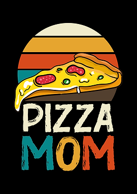 Pizza Mom Retro Design