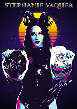 Stephanie Vaquer Retro Wrestling Champion Portrait