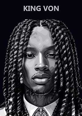 King Von Portrait Digital Art