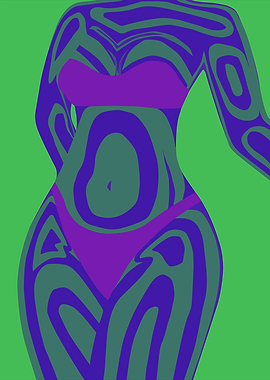 Abstract Bikini Body Art