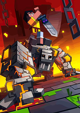 Minecraft Dungeons Hero vs Golem