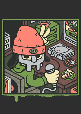 MF DOOM Cartoon Illustration