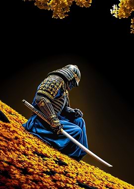 Samurai in Armor with Katana