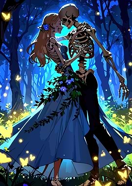 Skeletal Dance in Enchanted Forest
