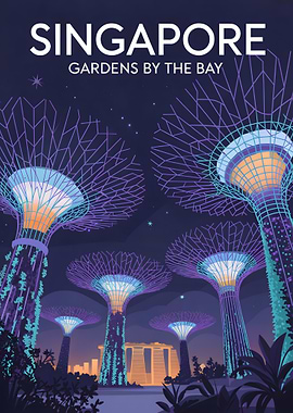 Singapore Gardens by the Bay Illustration