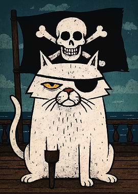 Pirate Cat Illustration