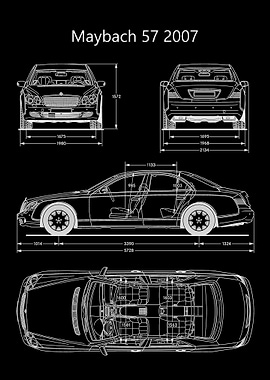 Maybach 57 2007 Blueprint