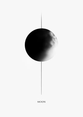 Minimalist Moon Phase Art