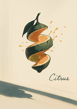 Citrus Fruit Spiral Art