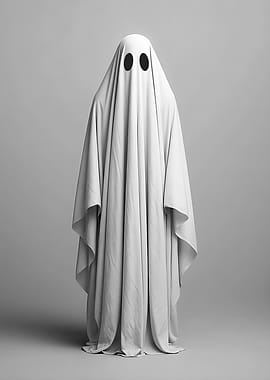 Classic Ghost Costume in White Sheet